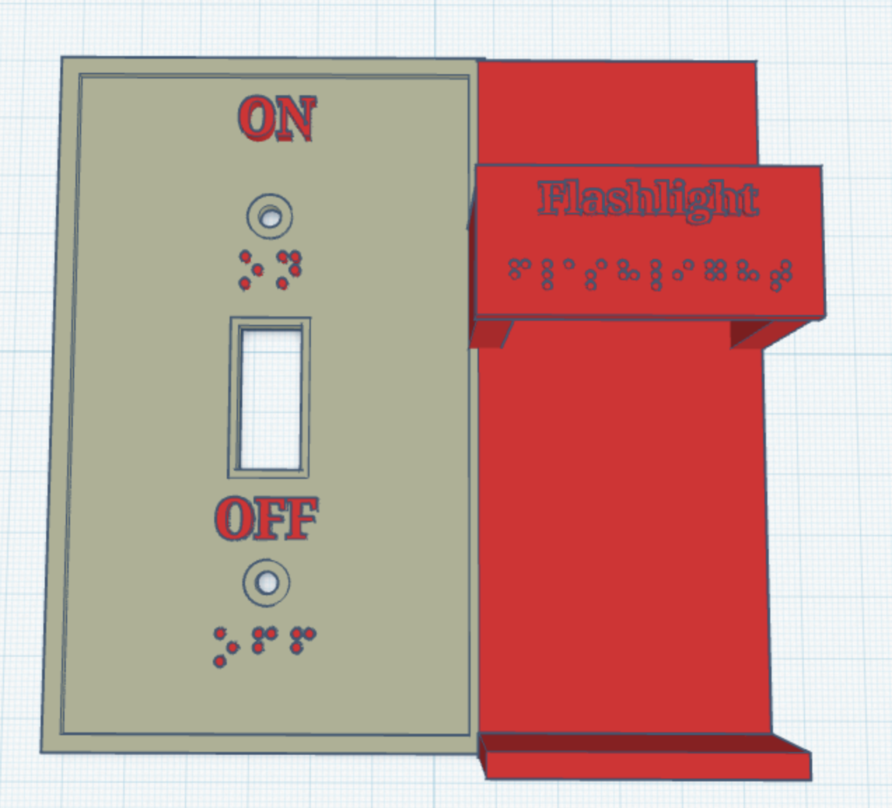Lightswitch with flashlight.