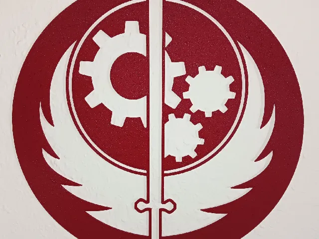 Brotherhood Of Steel Crest- Wall Art - Stencil - Fallout - Fan Art