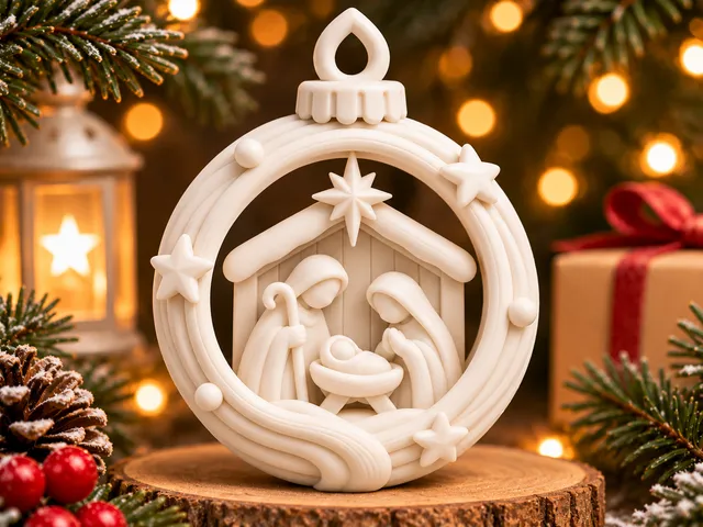 Nativity Scene Ornament | Xmas Tree
