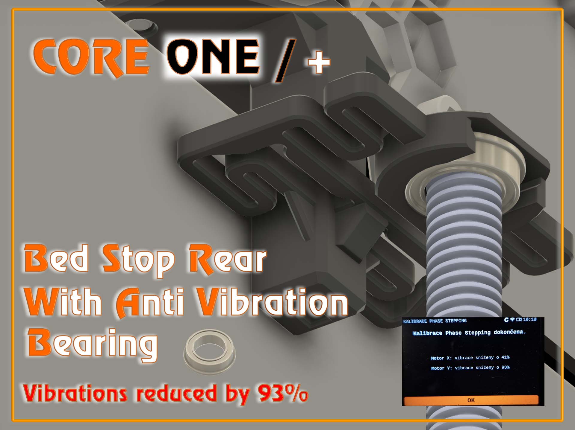 Core ONE / + bed stop rear with anti-vibration bearing