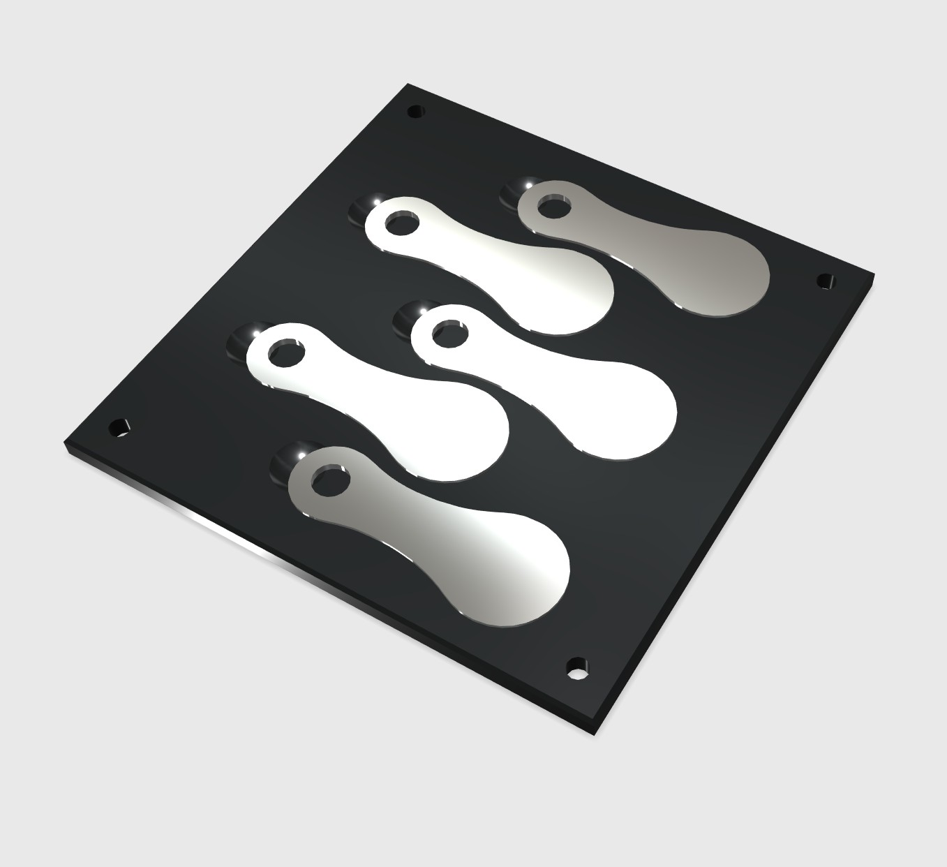 5x Einkaufswagenchip Halter Faserlaser / Shopping cart token laser Jig