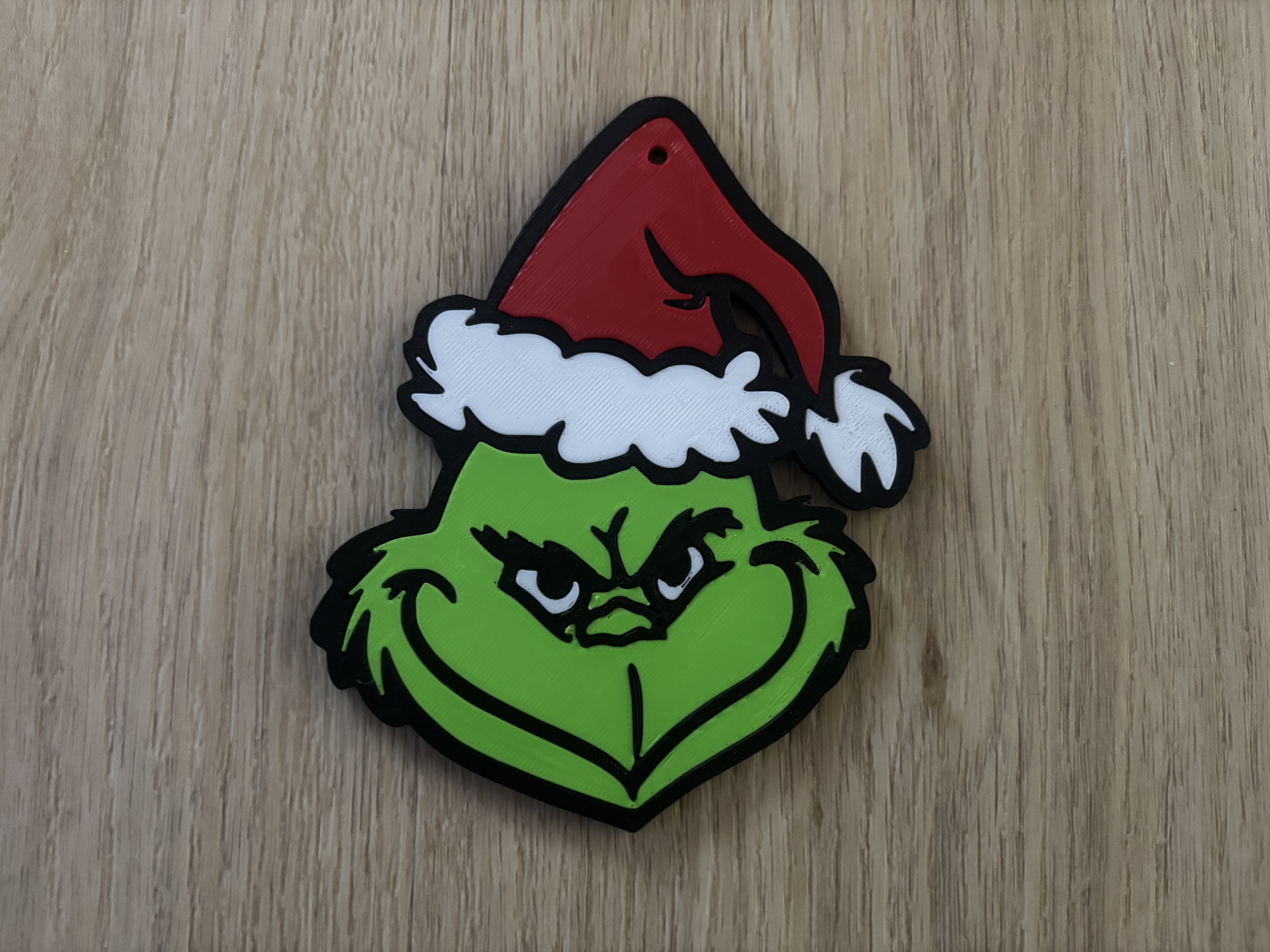 Hangable 2D Grinch Decoration - Snap-Fit (Multipart)