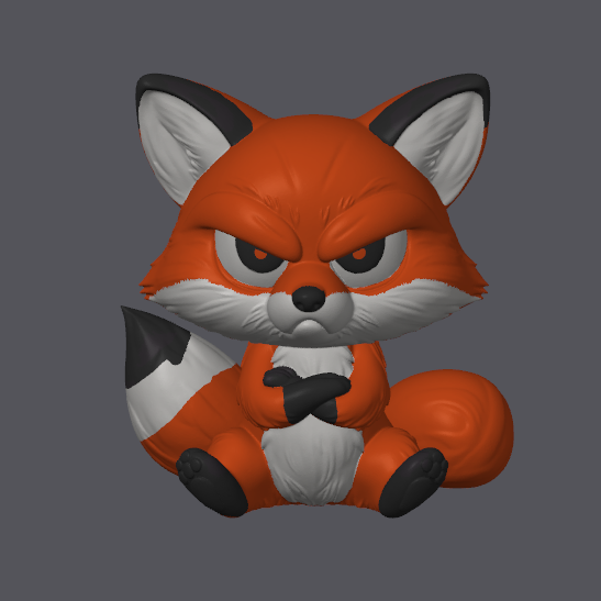 Grumpy Fox From “Grumpy Animals” by AnimalAiKing | Download free STL ...