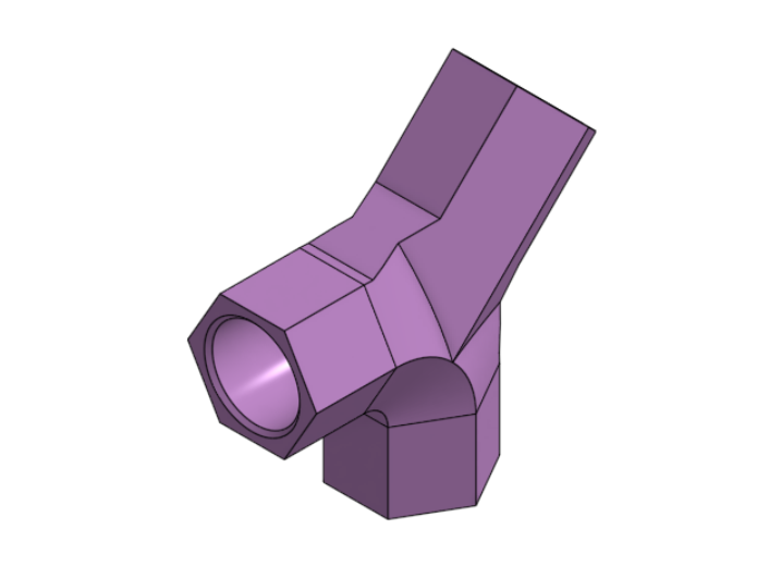 Hexagonal Corner Connector x3 45deg for PVC Tubing