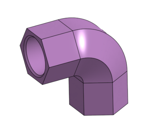 Hexagonal Corner Connector x2 for PCV Tubing