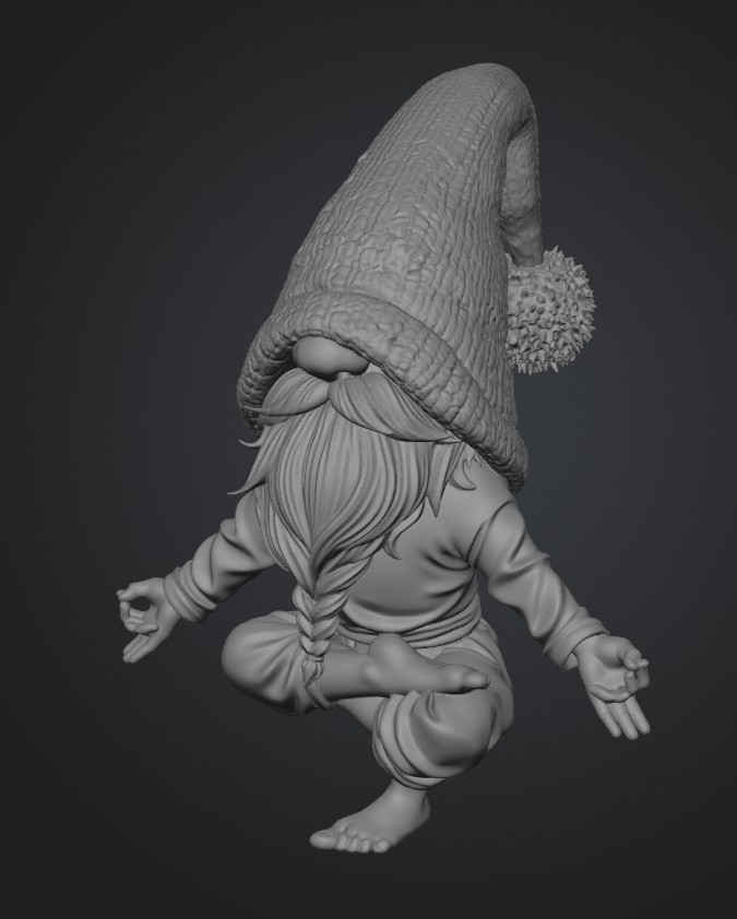 Zen Gnome in Lotus Pose 3D model