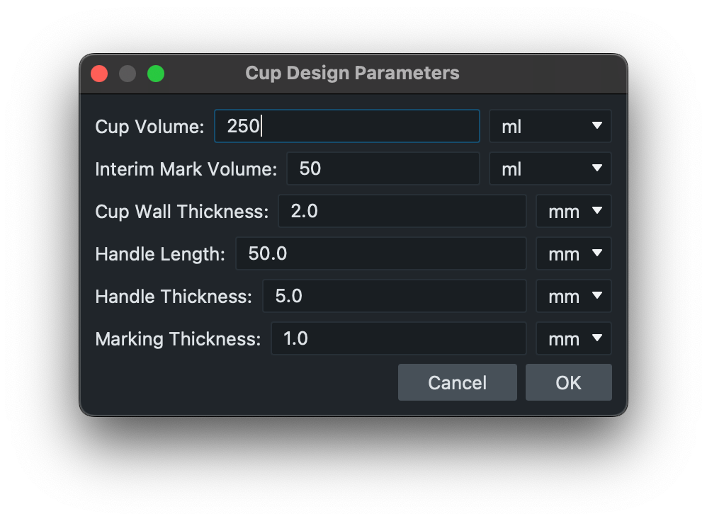 Miniatura 3 do modelo 3D Parametric Detergent/Powder Measuring Cup
