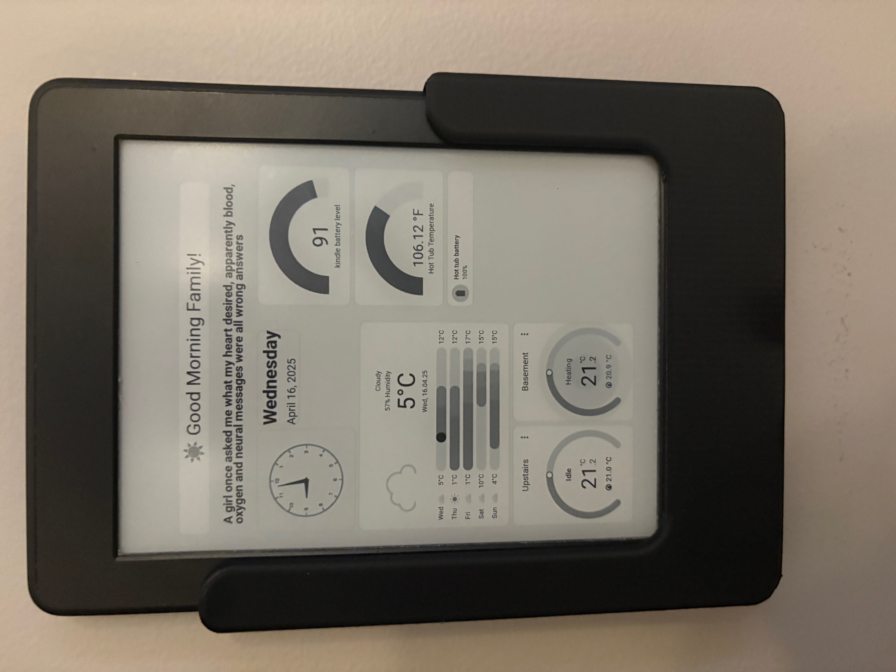Kindle Paperwhite wall mount