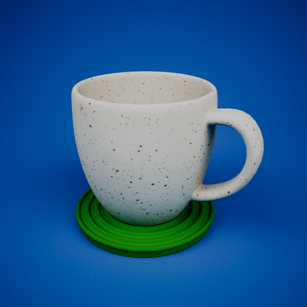 Miniatura 3 do modelo 3D Spiral Pattern Drink Coasters