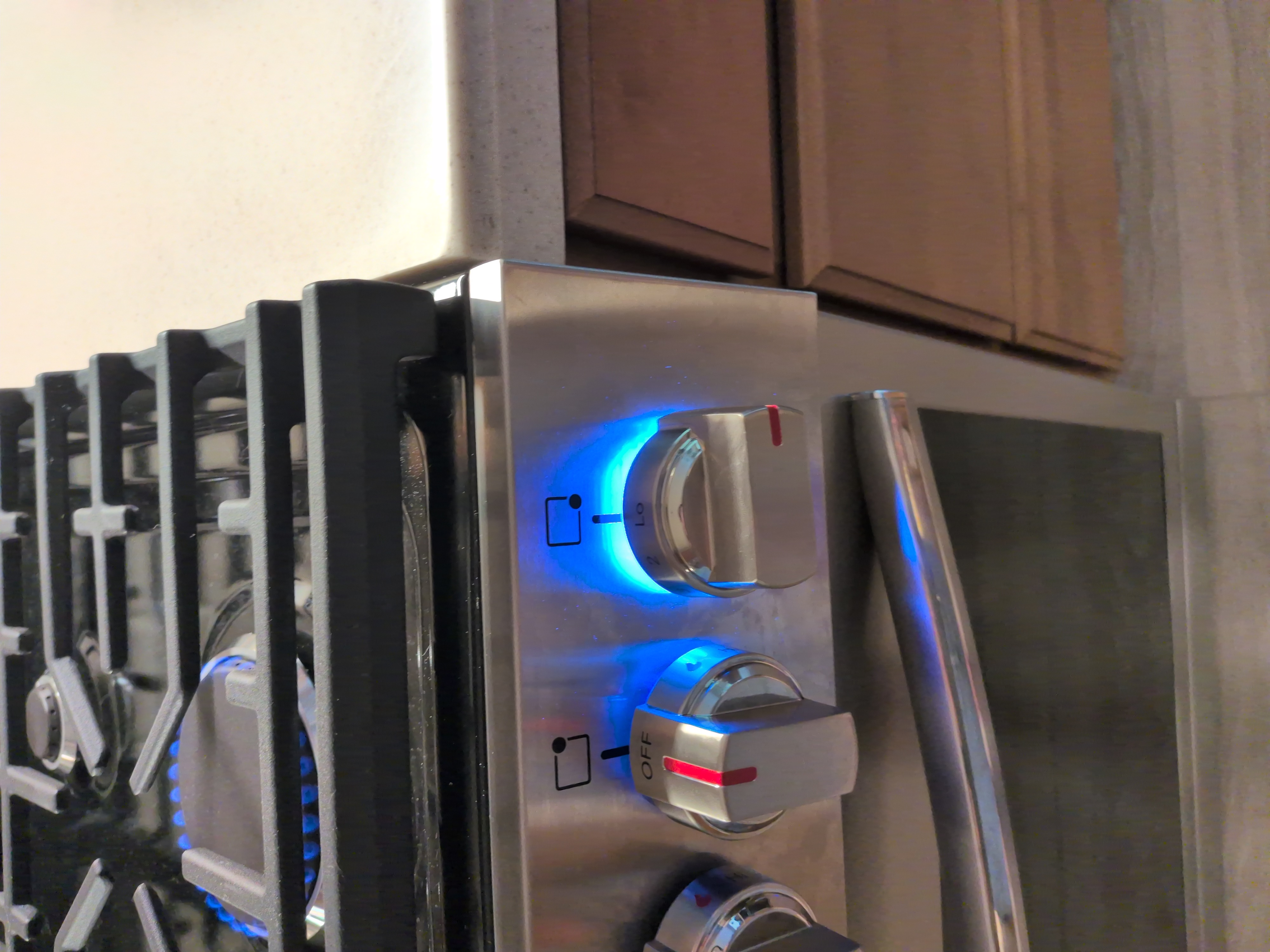 Less visible - Frigidaire LED dimmer