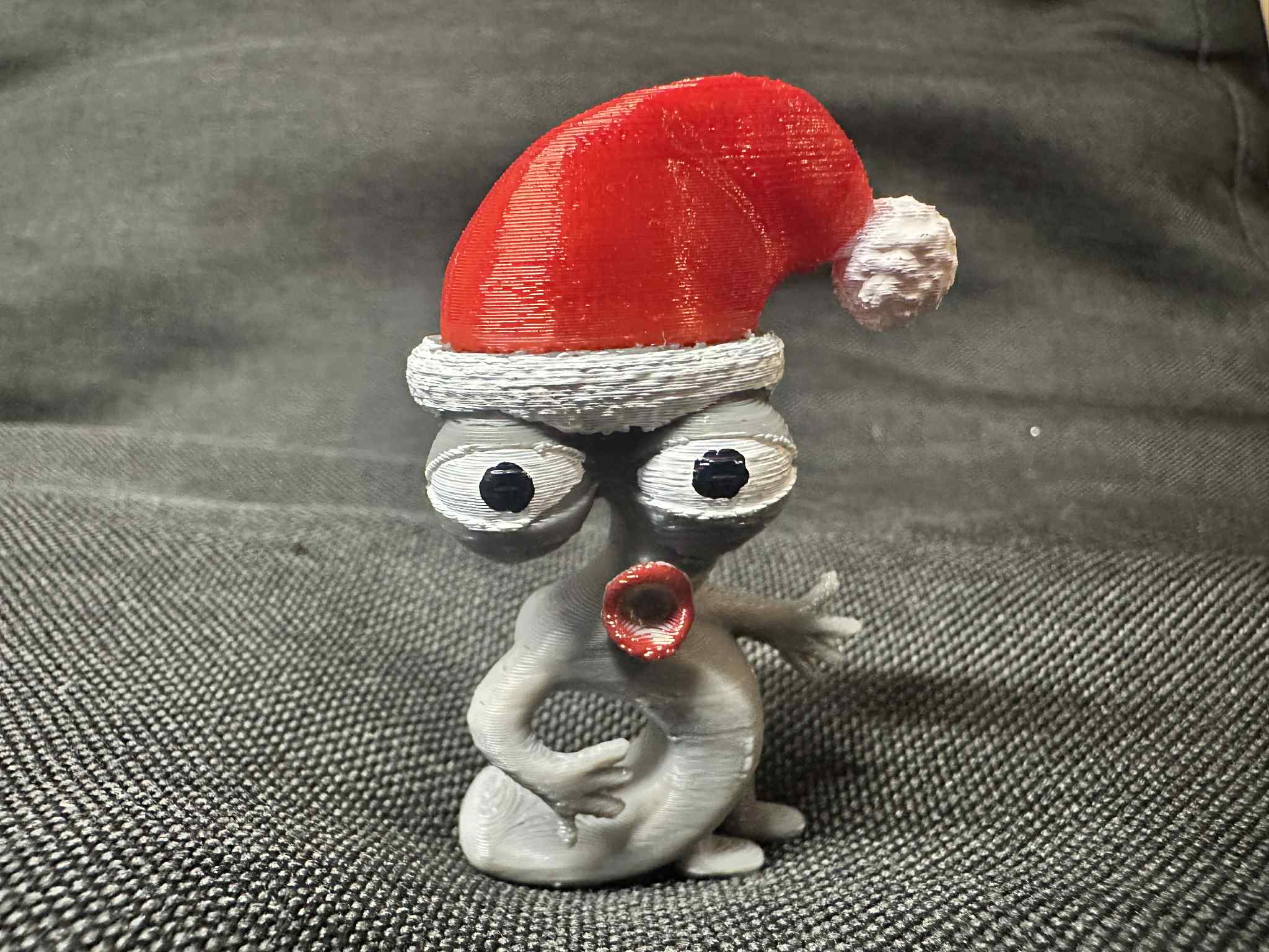 3 – Christmas Number Three in Santa's Hat Figurine
