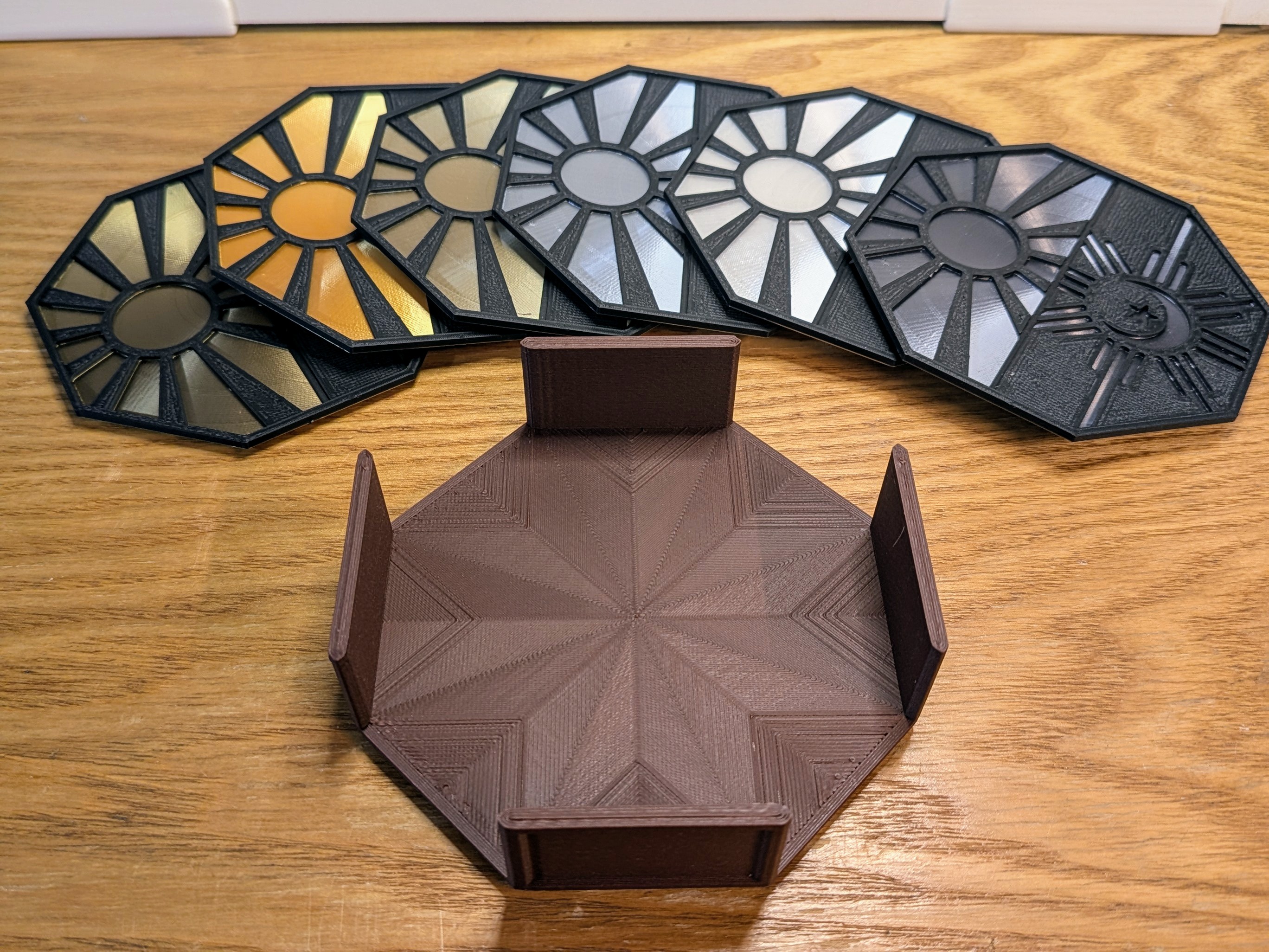 Art Deco Morning/Evening Coffee Coasters