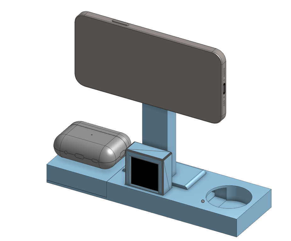 3 in 1 charging station 3D model