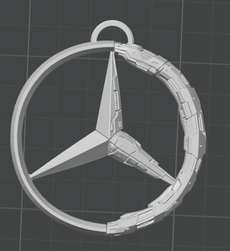 Futuristic Mercedes Fanart Keychain