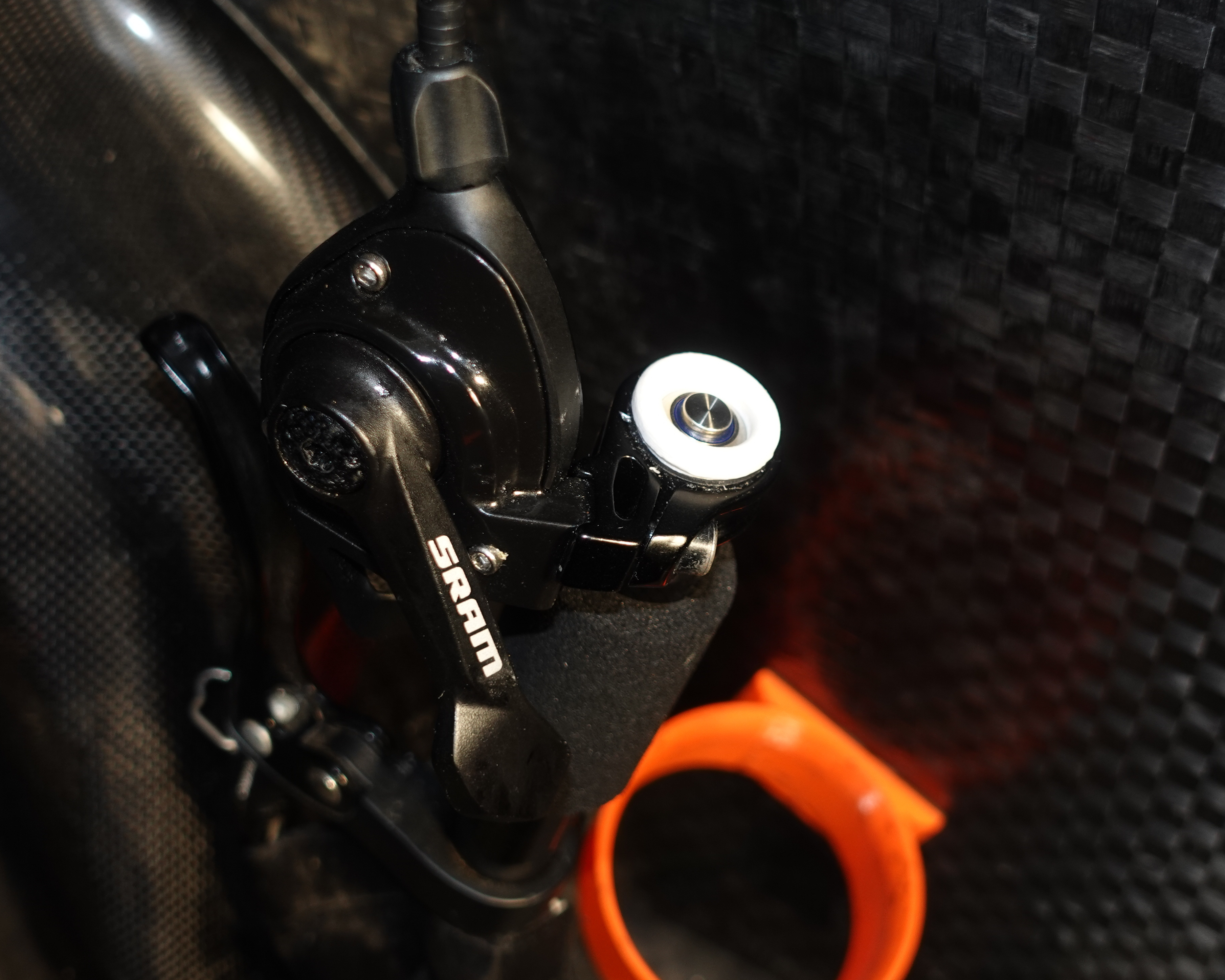 Alpha velomobile – horn button adapter for tank steering (FreeCAD)