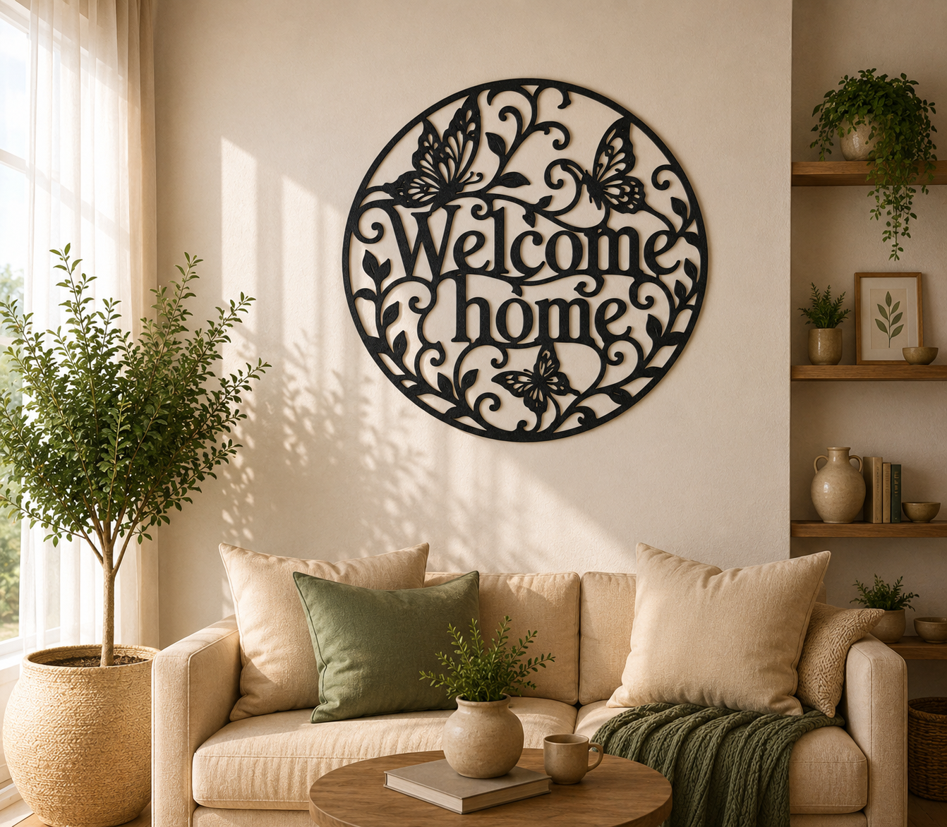 Butterfly Welcome Home 2D Wall Art