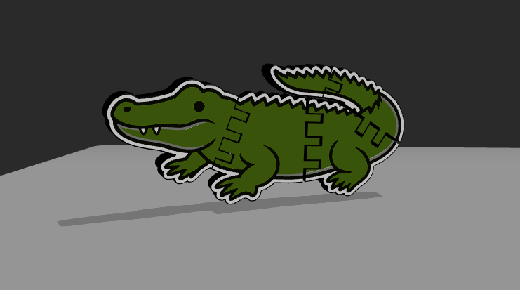 Multi color Flexy Alligator