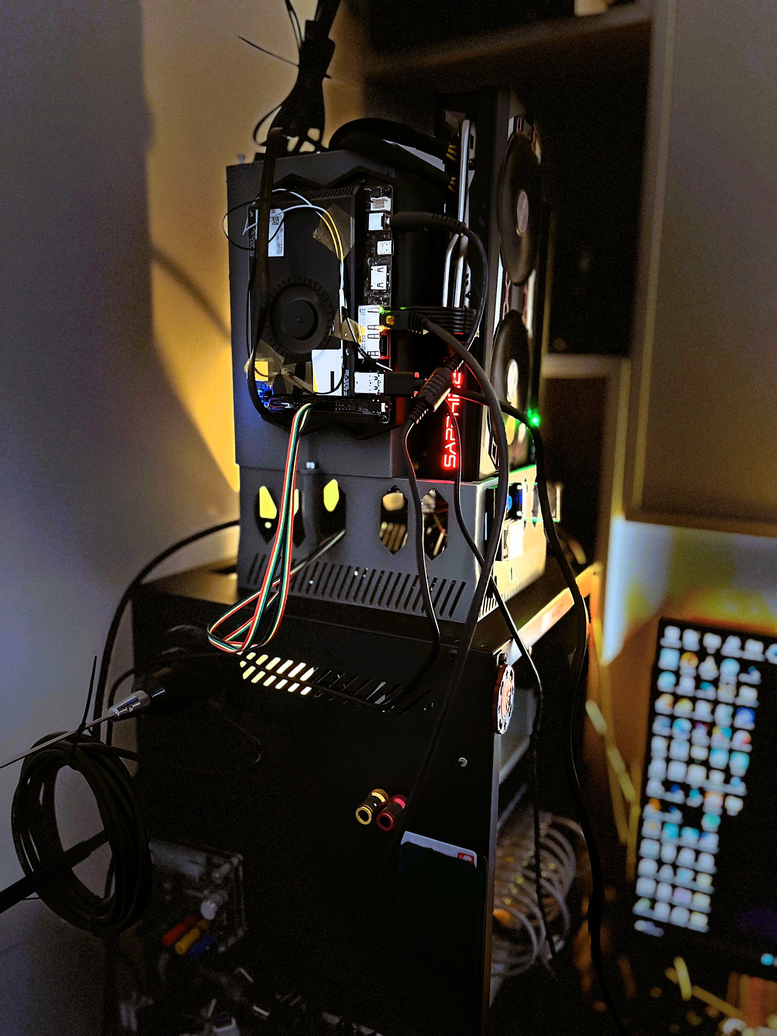 eGPU frame ADT-Link K43SG M.2 dock and Lattepanda Sigma and ATX PSU