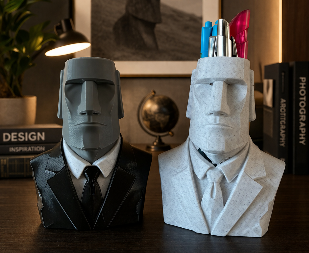 Moai Executive 3D model by Julien Mairy