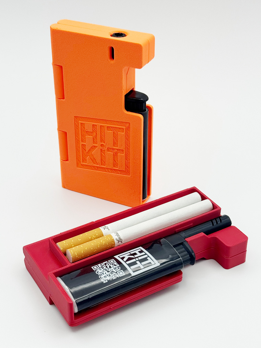The Flamethrower! A clamshell cigarette/joint + lighter case