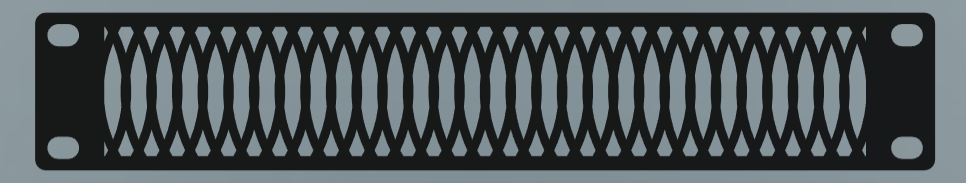 Vented Retro-style 1U 10-in Rack Blank