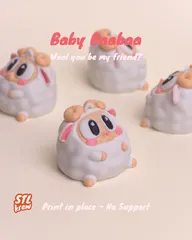 Cute sheep keychain - no support print in place