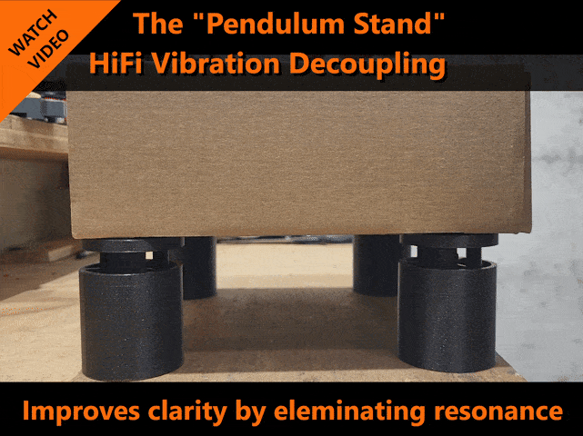 HiFi Speakers Pendulum Stand : Vibration decoupling system (Watch the video)