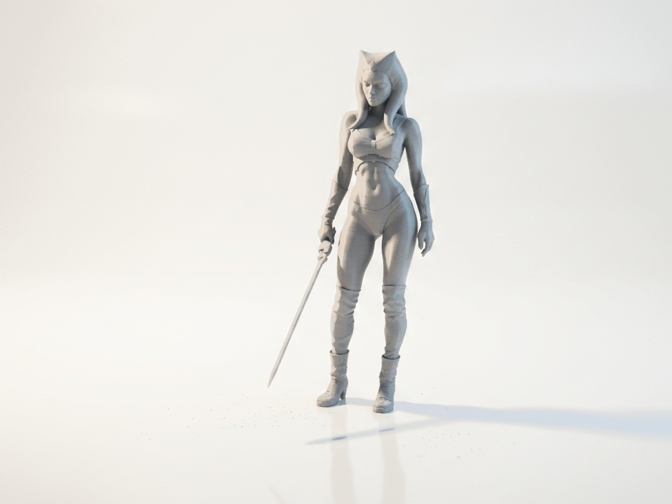 Ahsoka Figurine Star Wars Collectible 3D Printable