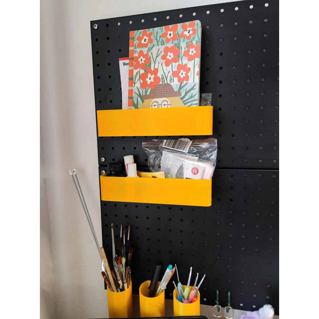 Pegboard containers for 5mm holes and 25mm between holes