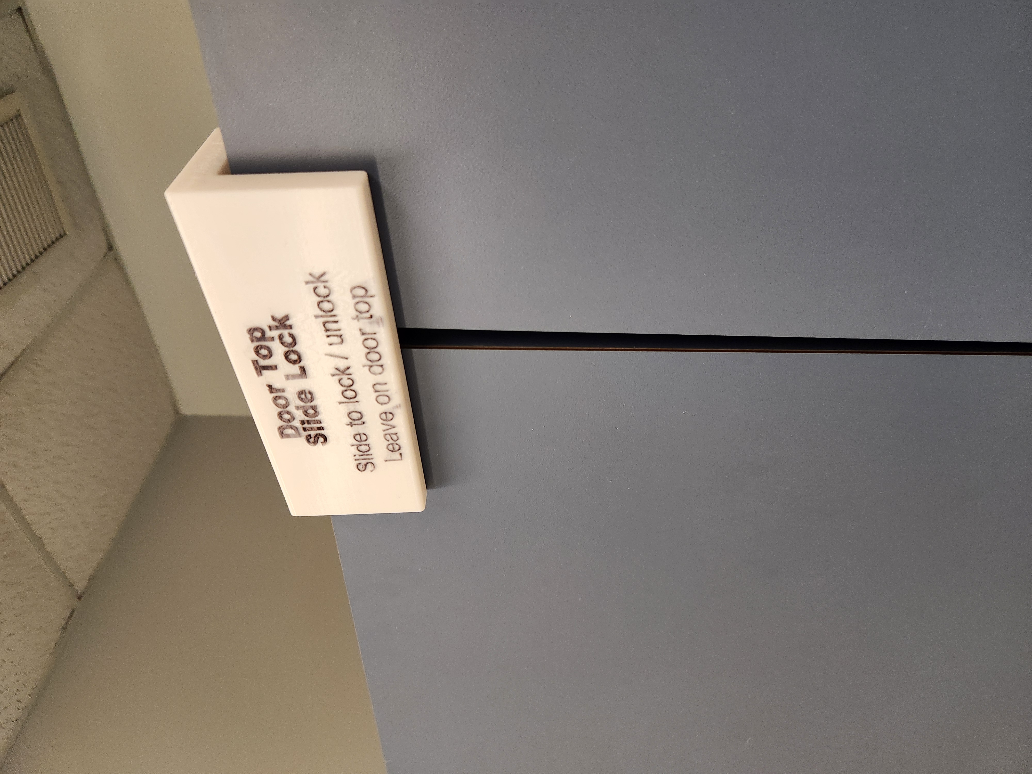 Bathroom Stall Door Top Slide Lock