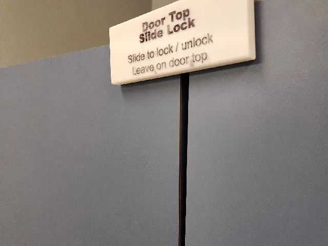 Bathroom Stall Door Top Slide Lock