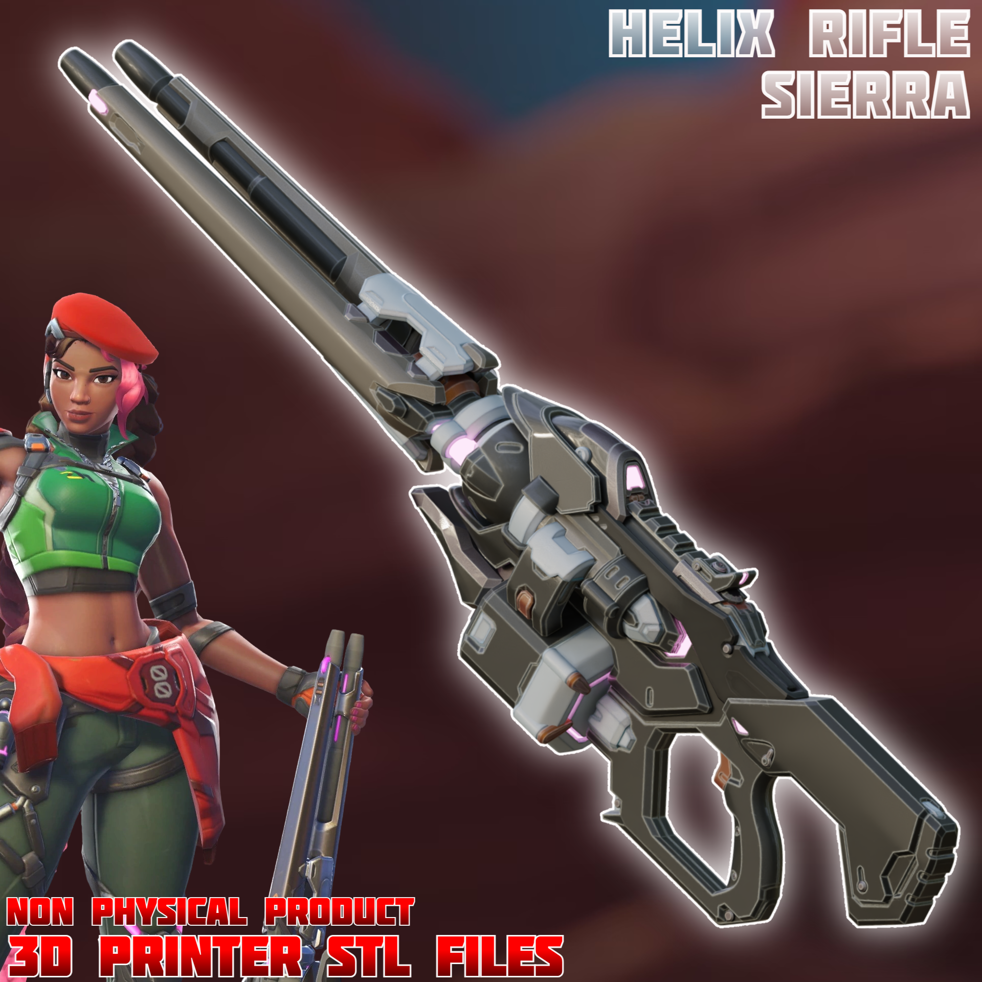 Sci-fi Sierra Cosplay Helix Rifle Overwatch