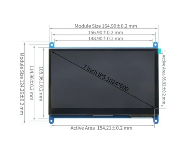 Generic Aliexpress 7" HDMI Display-C Case (Remix)