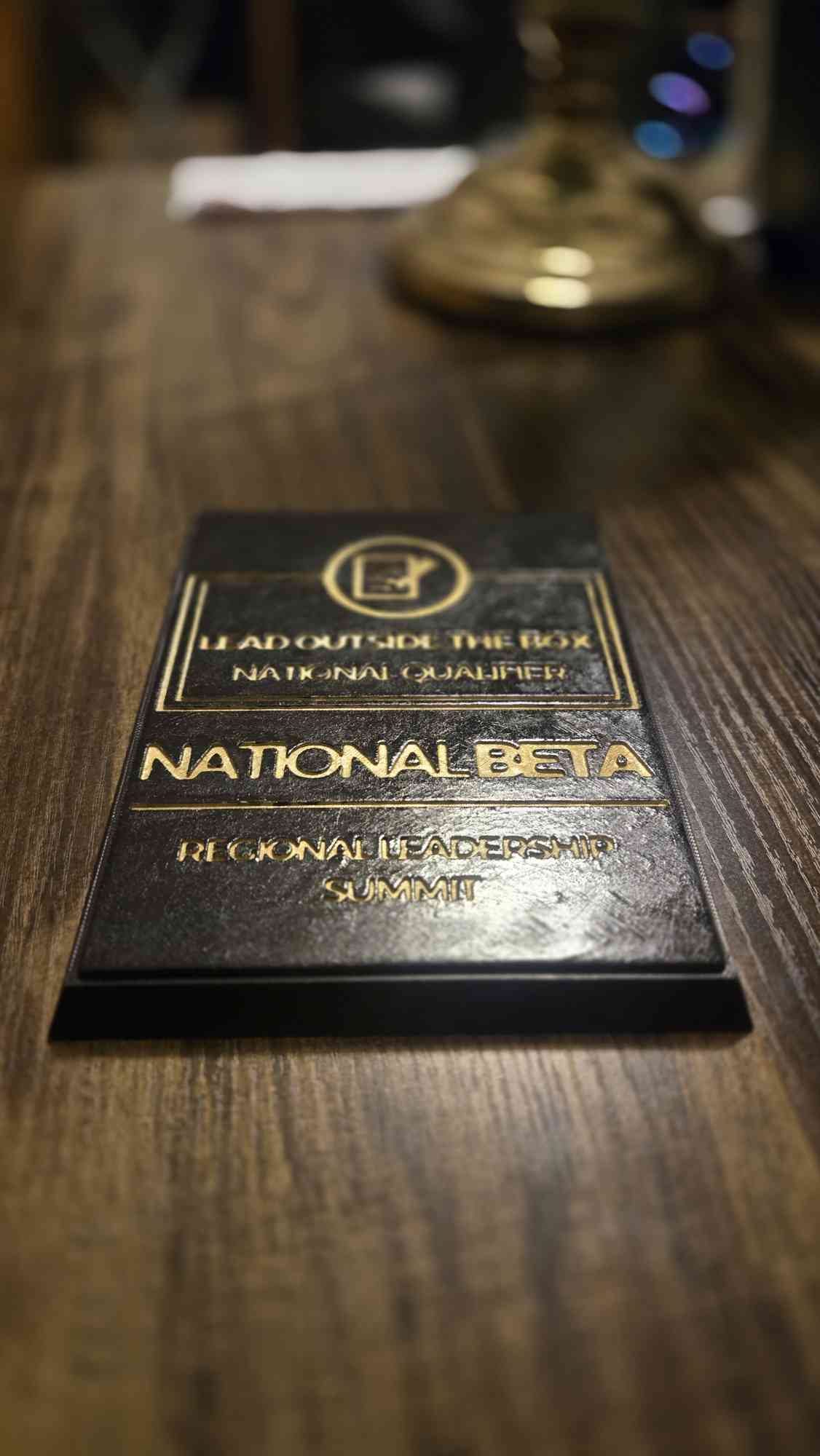 Beta Convention Plaque Small