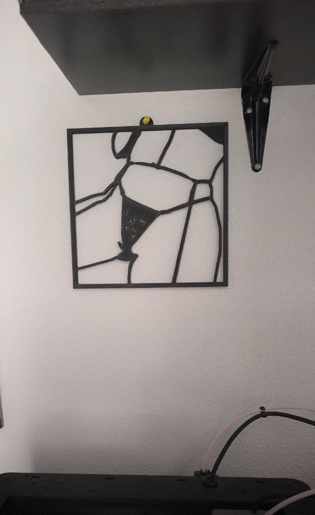 Wall art, Lady in suspenders