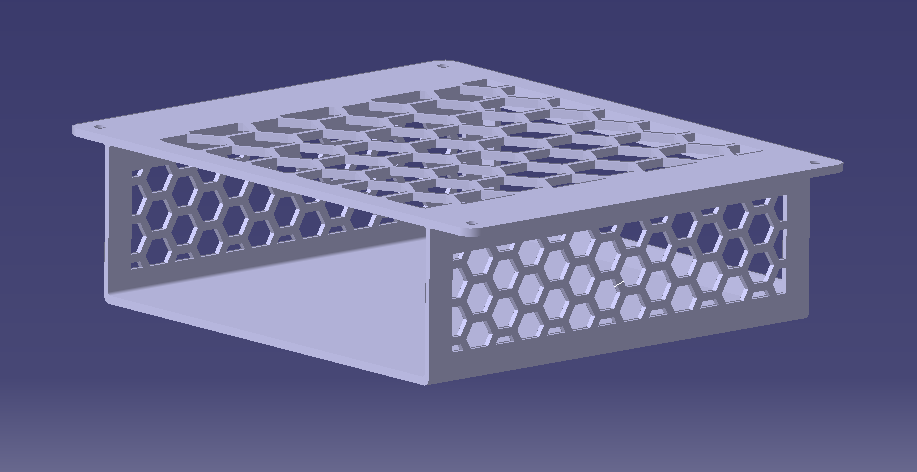 Under-desk storage tray (160×160 mm)