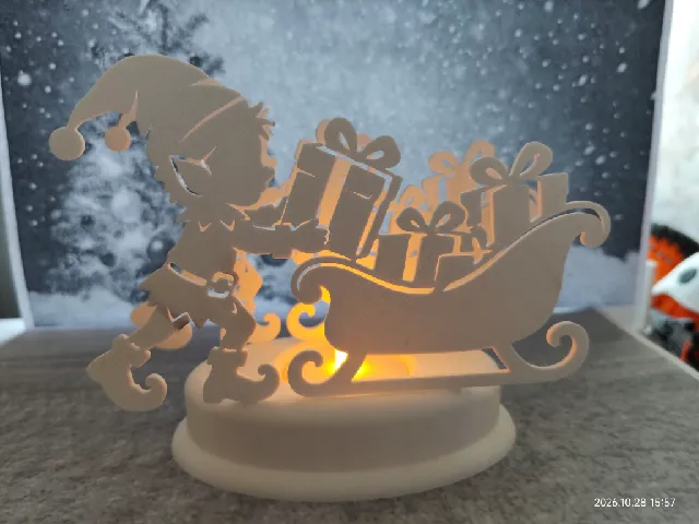 Christmas Gnome Gift Loading – LED Tealight Candle Holder