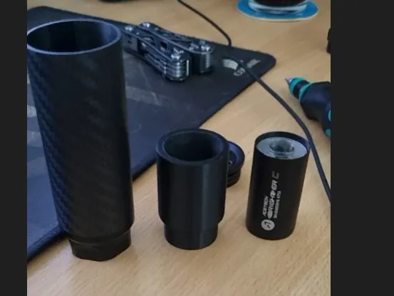 Airsoft tracer holder for Silverback suppressor