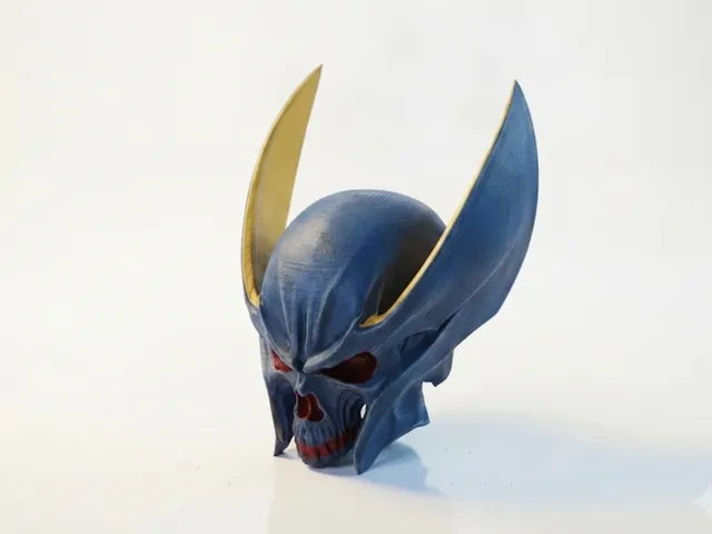 Wolverine Skull Fantasy Sculpture 3D Printable