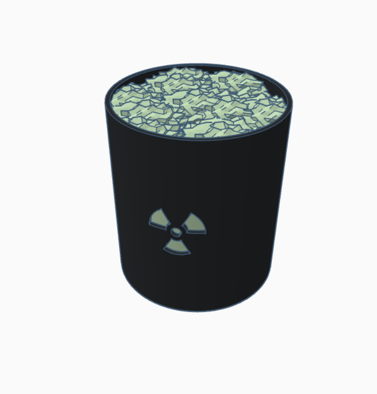 Miniatura 5 do modelo 3D Radioactive Waste Container