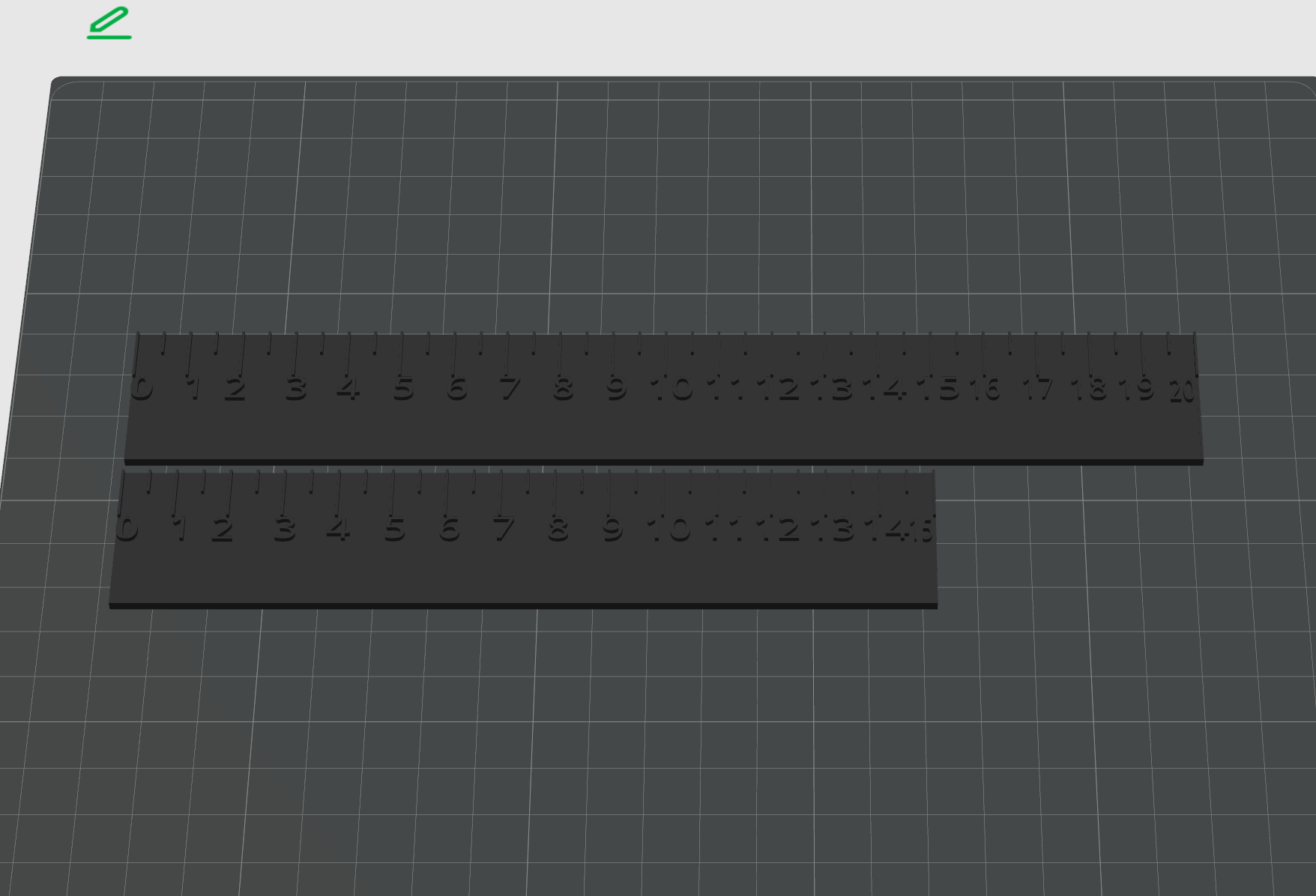 linijka 15cm i 20 cm 3D model