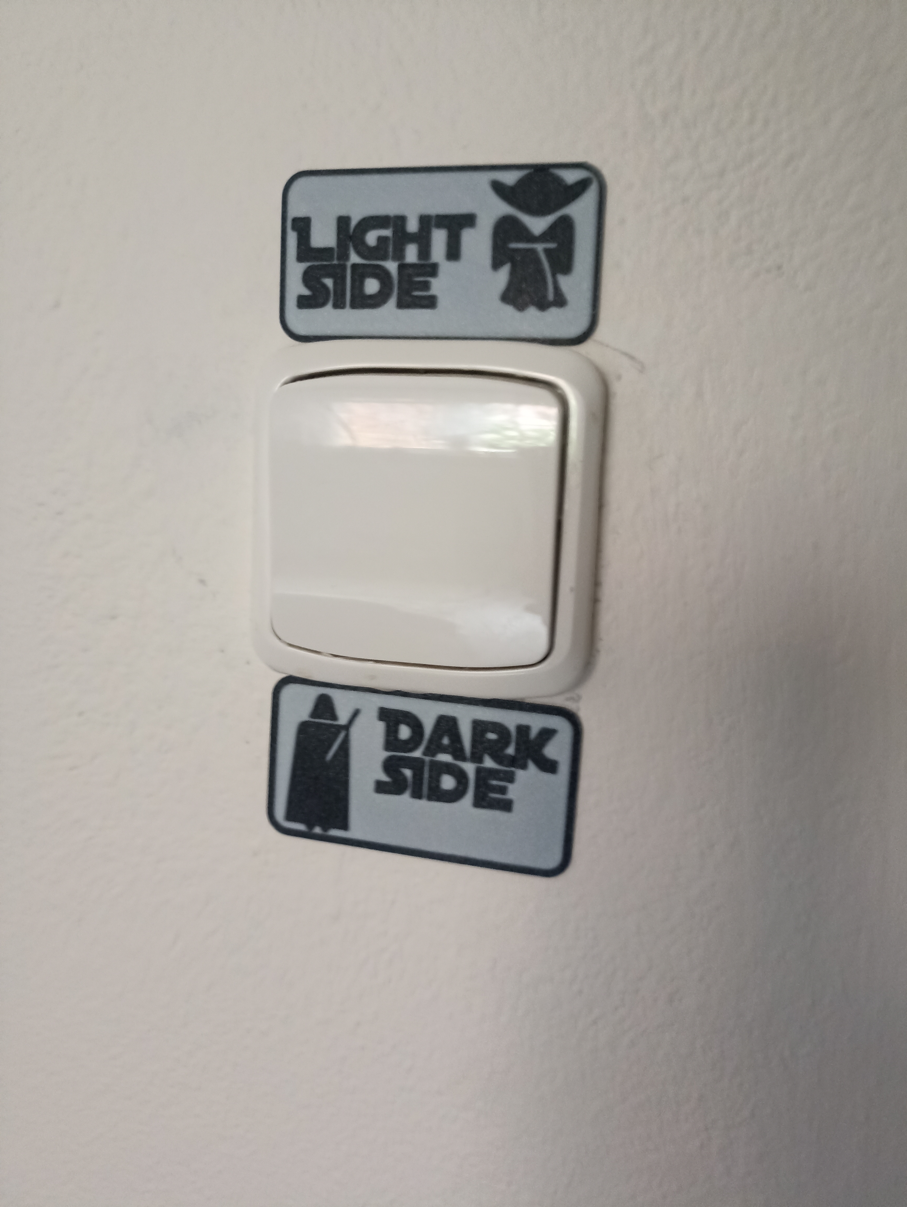 star wars switch-off decoration