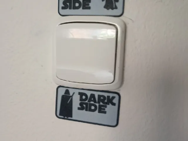 star wars switch-off decoration