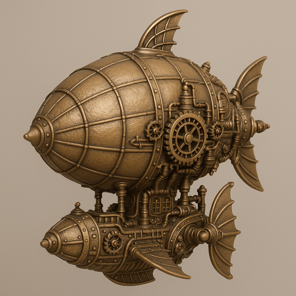 Steampunk Airship Figurine