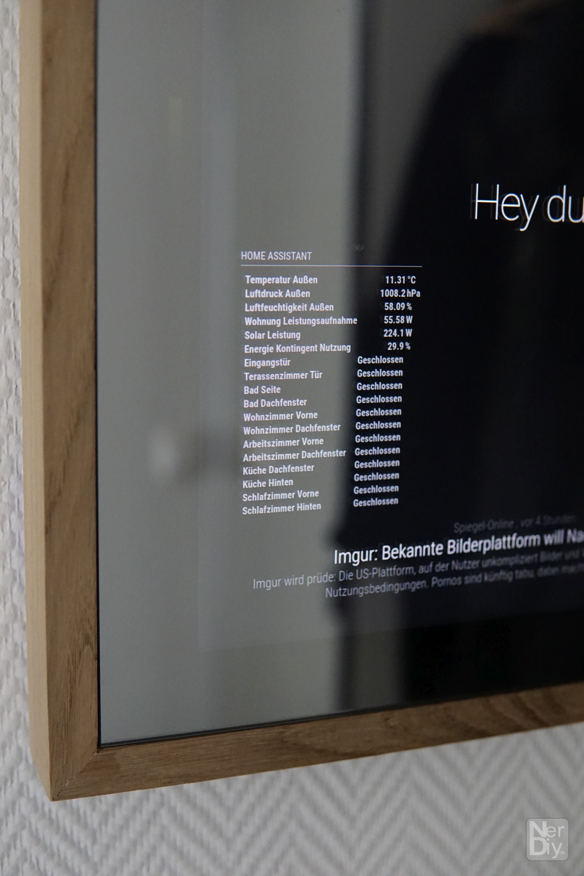 MagicMirror frame parts for Lenovo Q24i-1L TFT display by Nerdiy.de — thumbnail 6