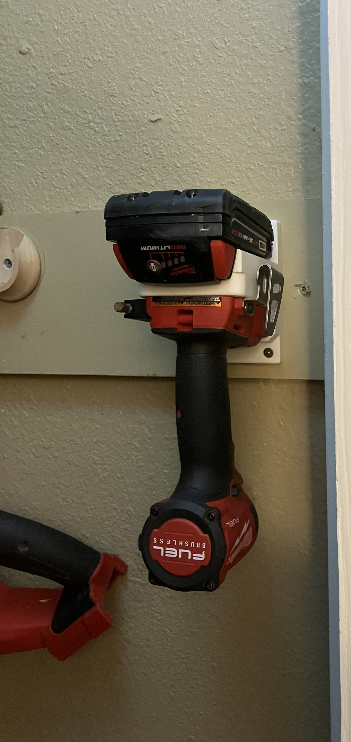 Milwaukee M18 Wall Mount, angled