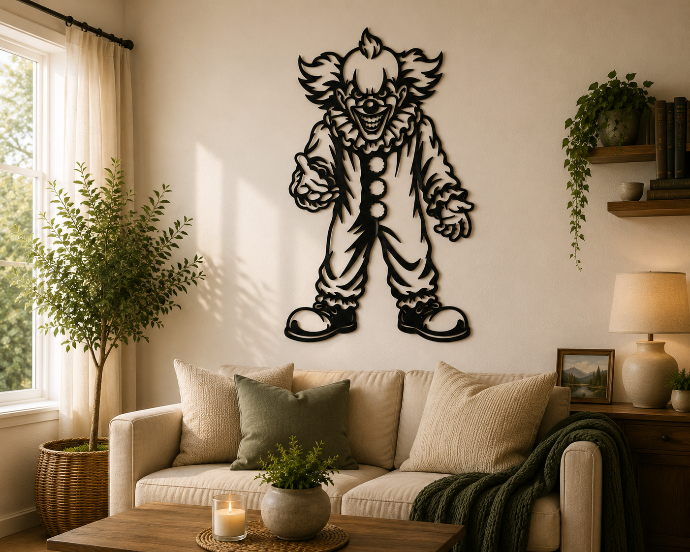 Scary Clown 2D Wall Art