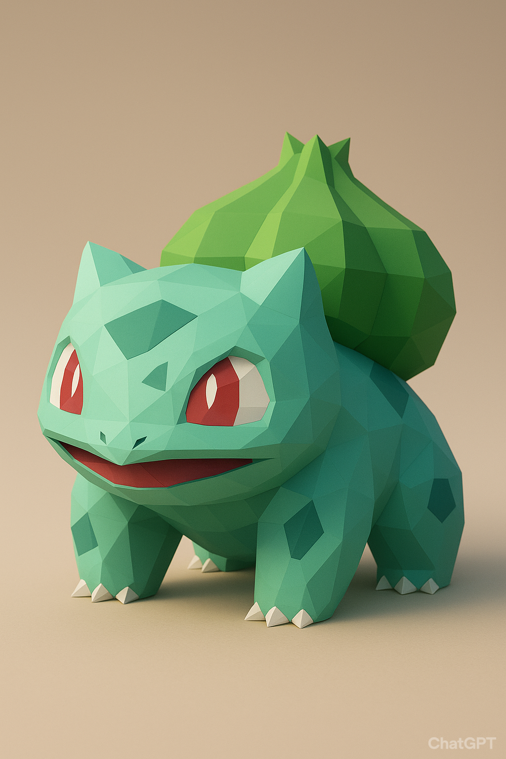 #001 Bulbasaur – Low Poly Pokémon