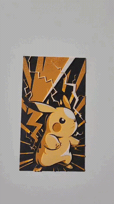¡Pikachu Electrizante en 3D! Cuadro para Fans de Pokémon (STL)