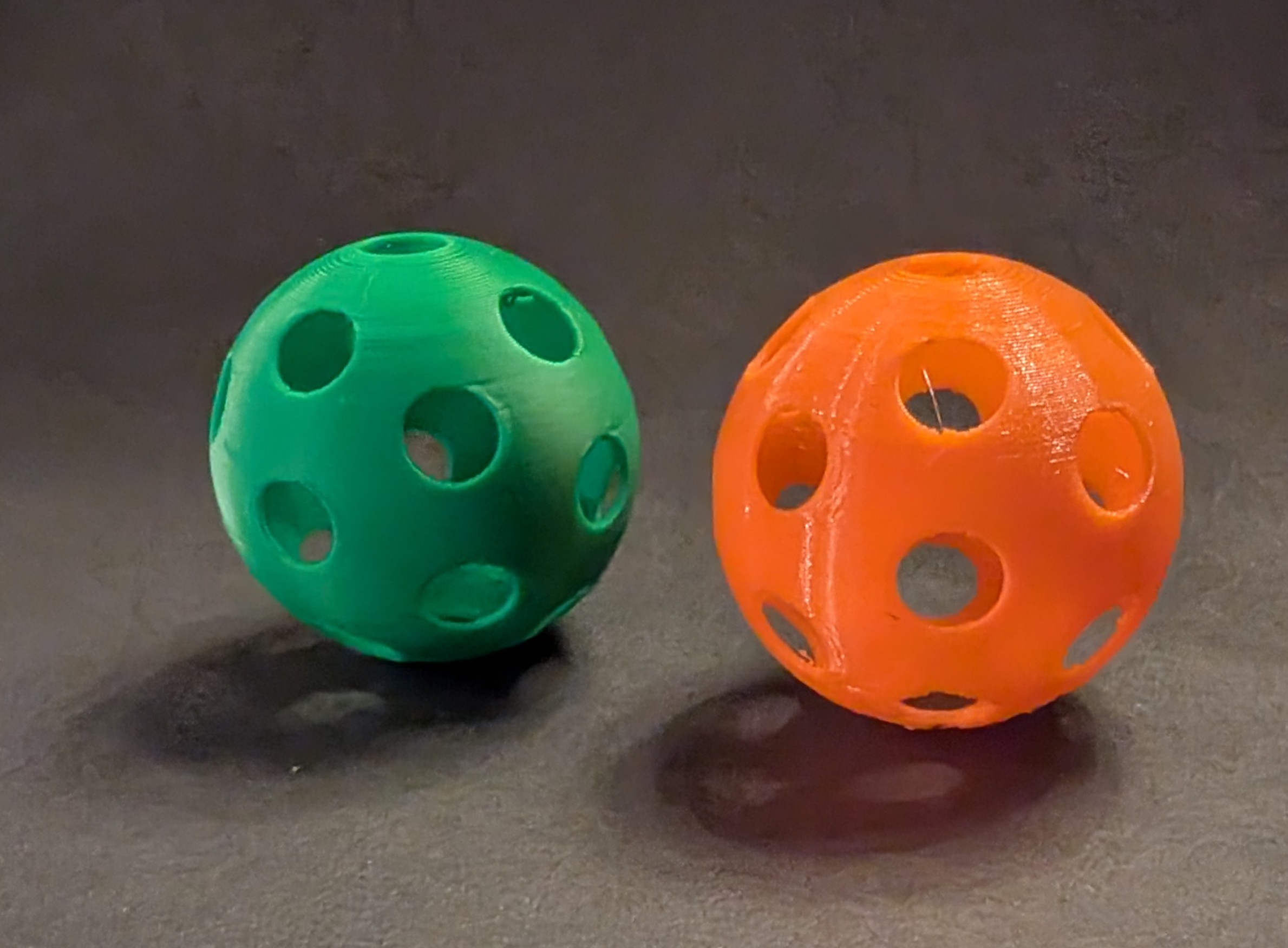 Ball with holes